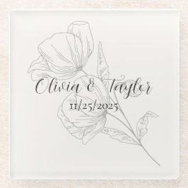 Beige Elegance Glazen Onderzetter