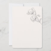 Beige Elegance minimalist Wedding Invitation Kaart (Achterkant)