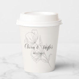 Beige Elegance Papieren Bekers