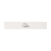 Beige Elegance Wedding Uitnodigingen Wikkel (Vlak)
