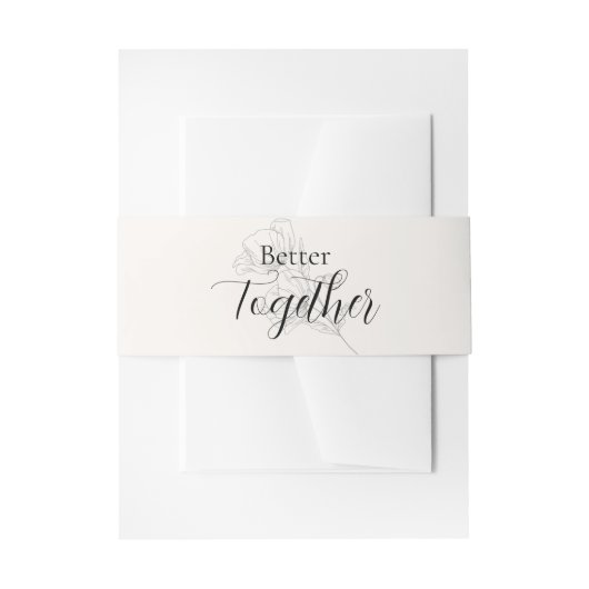 Beige Elegance Wedding Uitnodigingen Wikkel (Voorkant Voorbeeld)