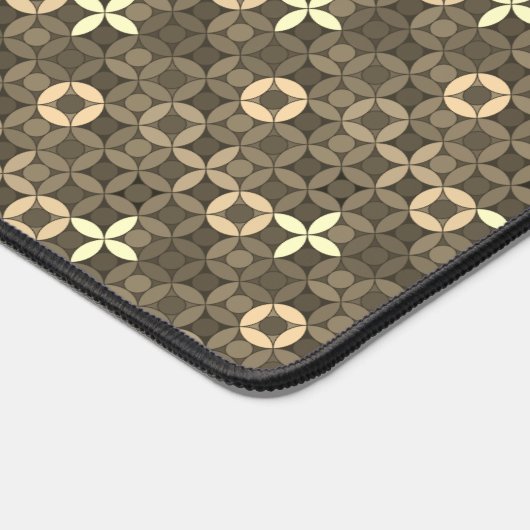 Beige Elegant Abstract Patroon Design Koel Neutraa Bureaumat (Hoek)