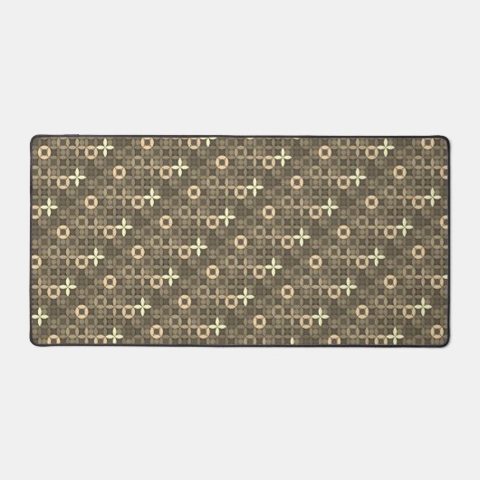 Beige Elegant Abstract Patroon Design Koel Neutraa Bureaumat (Voorkant)