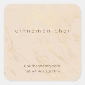 Beige Elegant Candle Cosmetische Sticker Label (Voorkant)