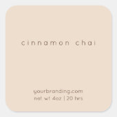 Beige Elegant Candle Cosmetische Sticker Label (Voorkant)