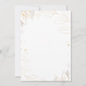 Beige Elegant Floral Wedding Invitation Kaart (Achterkant)