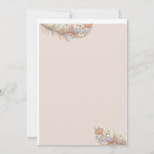Beige Elegant Illustrator Floral, met een paar Kaart (Achterkant)