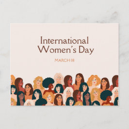 Beige Elegant Internationale Vrouwendag 2025 Briefkaart