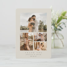 Beige Elegant Minimal 4 Foto Wedding Flat