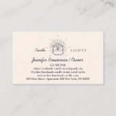 Beige Elegant Soy Handmade Candle Visitekaartje (Achterkant)