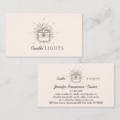 Beige Elegant Soy Handmade Candle Visitekaartje (Voorkant / Achterkant)