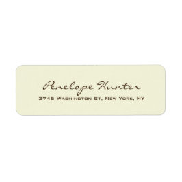 Beige Elegant Stylish Trendy Handschrift Script Etiket