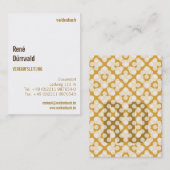 Beige elegant visitekaartje (Voorkant / Achterkant)