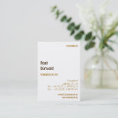 Beige elegant visitekaartje (Staand voorkant)
