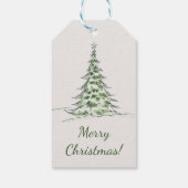 Beige Elegant Vrolijk Kerstcadeau Label Cadeaulabel (Achterkant)