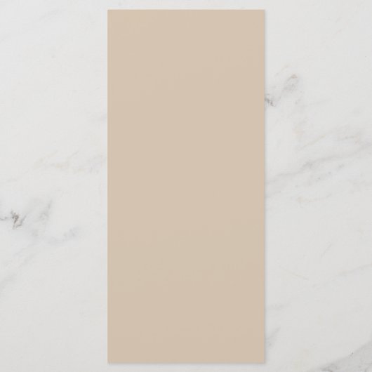Beige elegante bruiloft Menu (Achterkant)