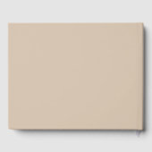 Beige Elegante Minimalistische Bruiloft Gastenboek (Achterkant)