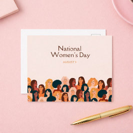 Beige Elegante Nationale Vrouwendag Briefkaart