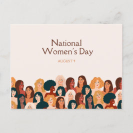 Beige Elegante Nationale Vrouwendag Briefkaart