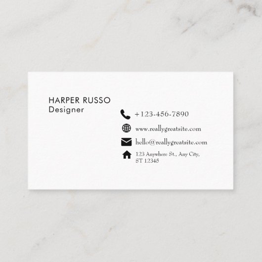 Beige Elegante Plant Shadow Mode Visitekaartje (Achterkant)