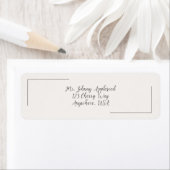 Beige Elegantie Adreslabels Etiket (Insitu)
