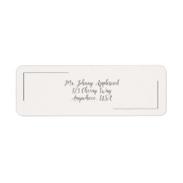 Beige Elegantie Adreslabels Etiket
