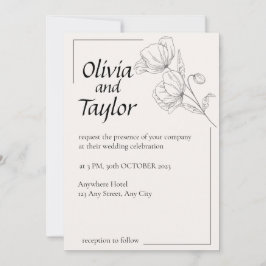 Beige Elegantie  Kaart