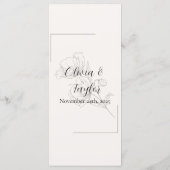 Beige Elegantie Ontvangst Menu (Achterkant)