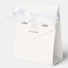 Beige Elegantie Trouw Favor Dozen Bedankdoosjes