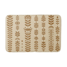 Beige en aardbruine badmat
