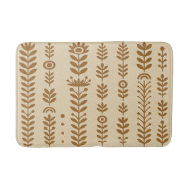 Beige en aardbruine badmat