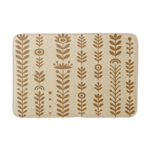 Beige en aardbruine badmat