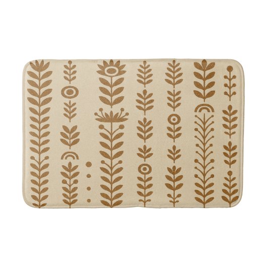 Beige en aardbruine badmat (Voorkant)