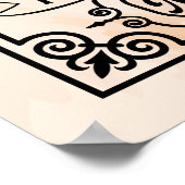 Beige en Black Boerderij House Rules Poster (Hoek)