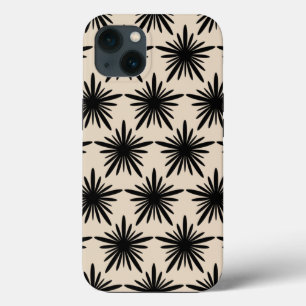 Beige en Black Boho Abstract Star Pattern Case-Mate iPhone Case