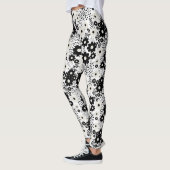 Beige en Black Flowers Leggings (Links)