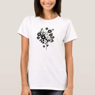 Beige en Black Flowers T-shirt