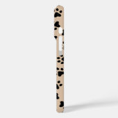 Beige en Black Pet Photo Paw Print Pattern Case-Mate iPhone Case (Achterkant / Links)