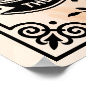 Beige en Black Porch Rules Poster (Hoek)