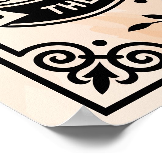 Beige en Black Porch Rules Poster (Hoek)