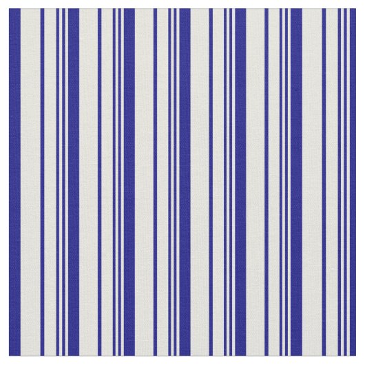 Beige en Blauw gekleurd Striped/Lined Pattern Stof (Close Up)