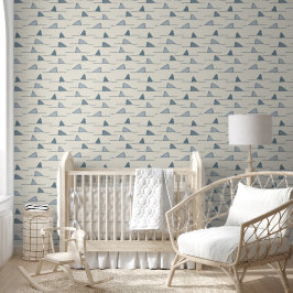 Beige en blauwe haaienvin Kinder achtergrond Behang
