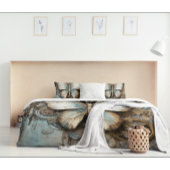  Beige en Blauwe Vlinder Kussensloop