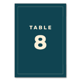 Beige en Blauwgroen Wes Anderson Geïnspireerd tabe Kaart