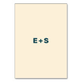 Beige en Blauwgroen Wes Anderson Geïnspireerd tabe Kaart (Achterkant)