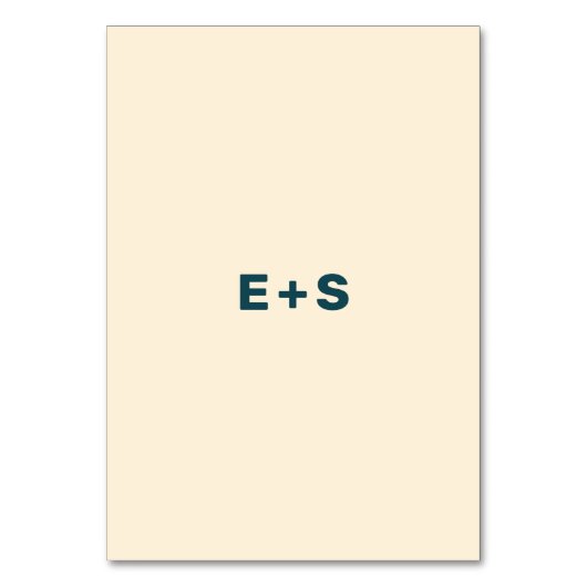 Beige en Blauwgroen Wes Anderson Geïnspireerd tabe Kaart (Achterkant)