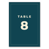 Beige en Blauwgroen Wes Anderson Geïnspireerd tabe Kaart (Voorkant)