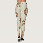Beige en Brown Boho Leggings (Achterkant)