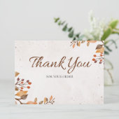 Beige en Brown Organic Business Service Dank u Bedankkaart (Staand voorkant)