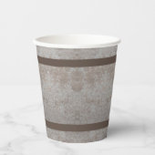 Beige en Brown Papieren Bekers (Voorkant)